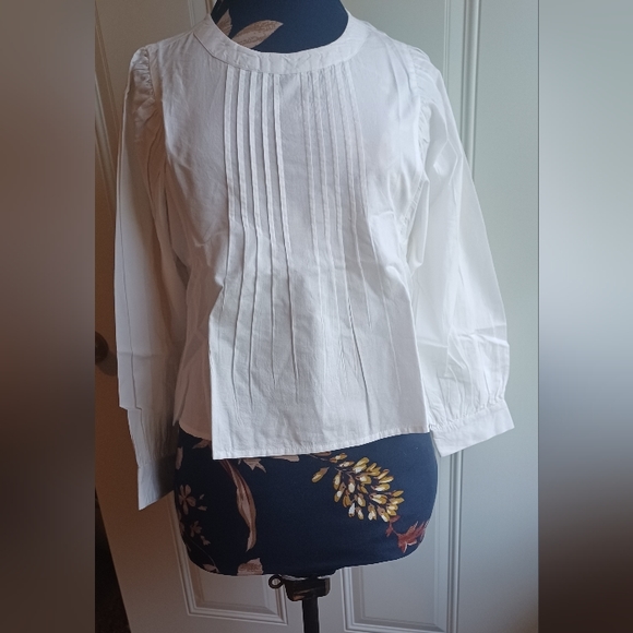 RAGA Tops - RAGA Pleated Long Sleeve Blouse Top